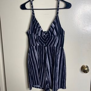 Romper with front tie / cutout
